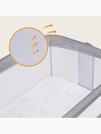 Lit cododo bébé 3en1 LIONELO Luna - Berceau - Réglable en hauteur et inclinaison - Matelas inclus