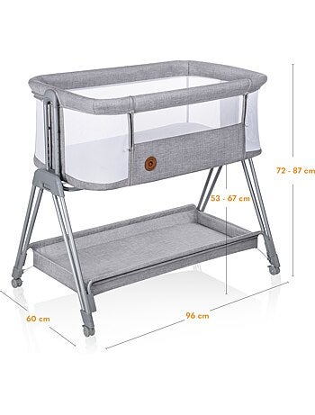 Lit cododo bébé 3en1 LIONELO Luna - Berceau - Réglable en hauteur et inclinaison - Matelas inclus