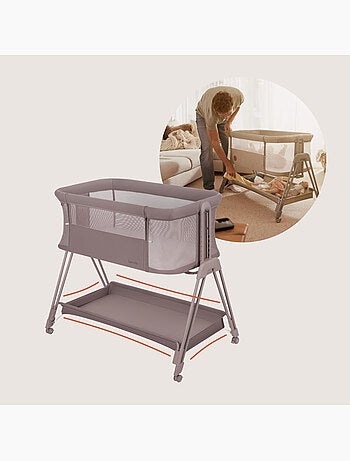 Lit cododo bébé 3en1 LIONELO Luna - Berceau - Réglable en hauteur et inclinaison - Matelas inclus