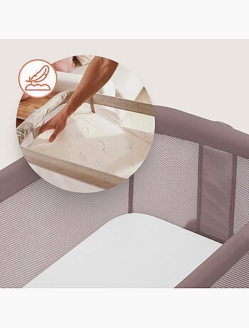 Lit cododo bébé 3en1 LIONELO Luna - Berceau - Réglable en hauteur et inclinaison - Matelas inclus