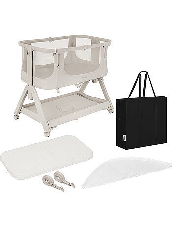 Lit cododo bébé 4en1 lionelo luna - berceau - réglable en hauteur et inclinaison - matelas inclus