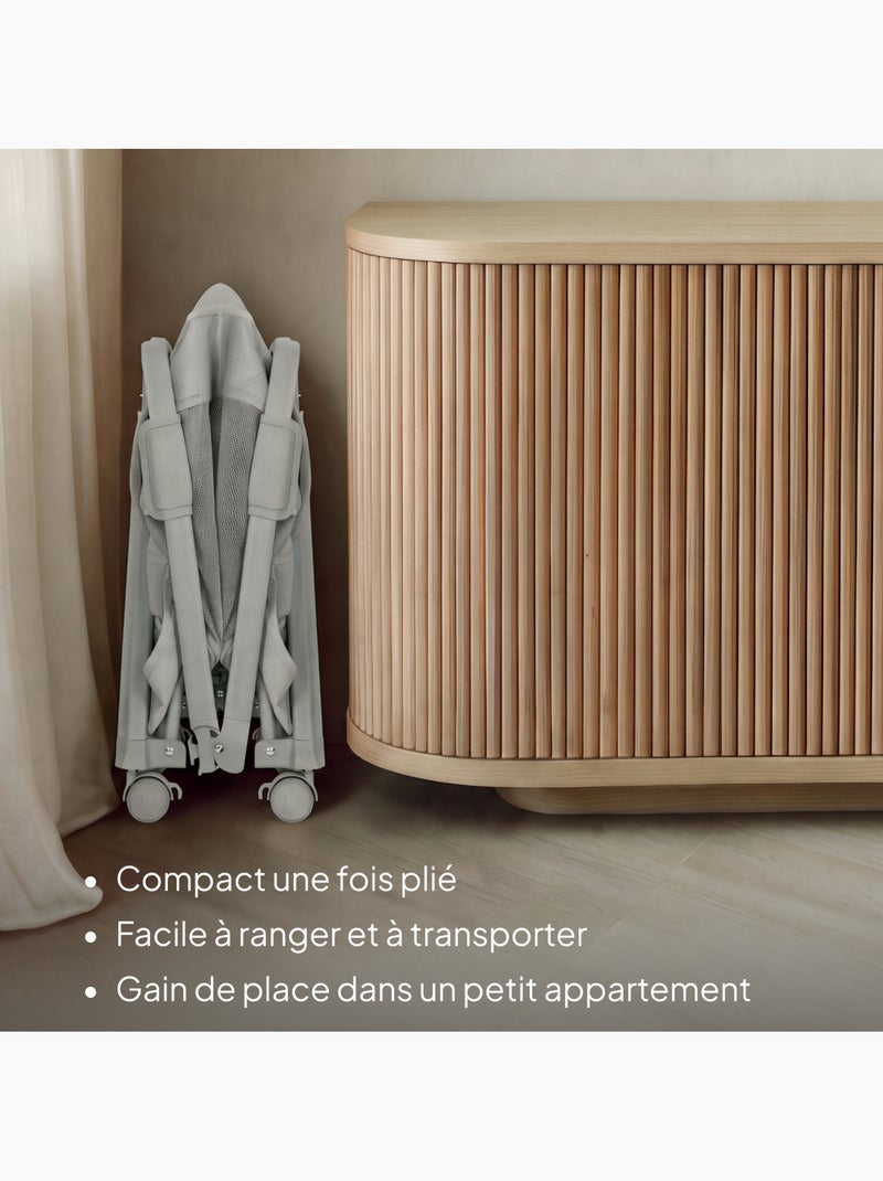 Lit cododo bébé 4en1 lionelo luna - berceau - réglable en hauteur et inclinaison - matelas inclus Gris Gris - Kiabi