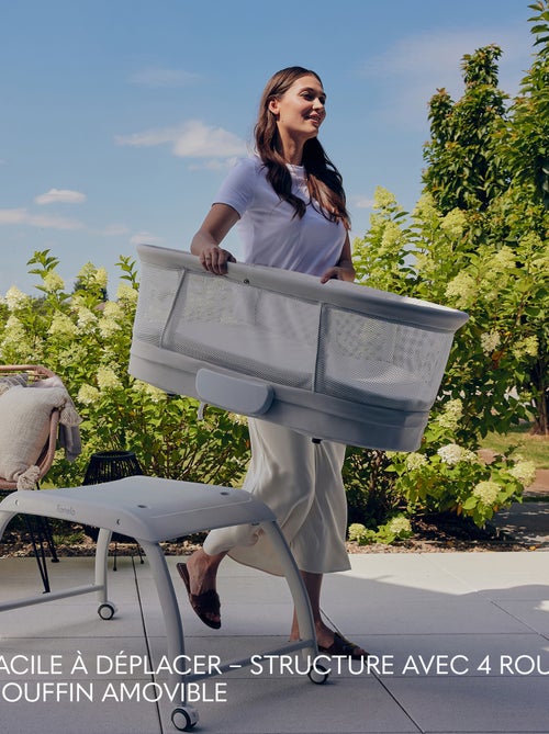 Lit cododo et berceau LIONELO Coral - Lit bébé jusqu’à 9 kg - Roulettes - 5 vitesses - Télécommande - Kiabi