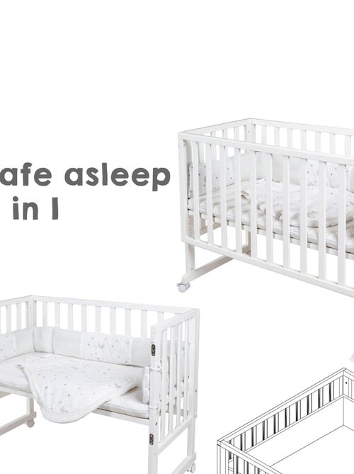 Lit cododo évolutif 3en1 + Literie - ROBA 'safe asleep®' - Kiabi