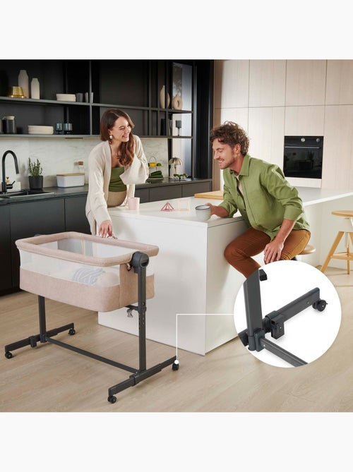 Lit Cododo Kinderkraft NESTE UP 2 avec Matelas Inclus, 5 Hauteurs Réglables et Roues Freinées - Kiabi