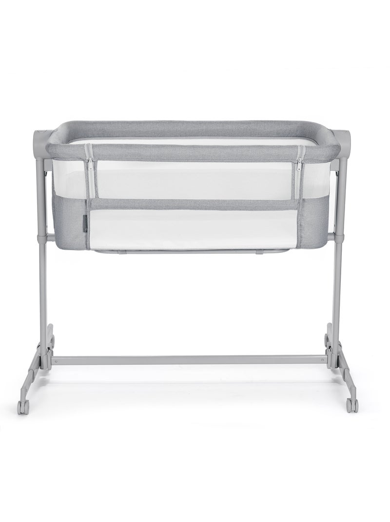 Lit Cododo Kinderkraft NESTE UP 2 avec Matelas Inclus, 5 Hauteurs Réglables et Roues Freinées Gris clair - Kiabi