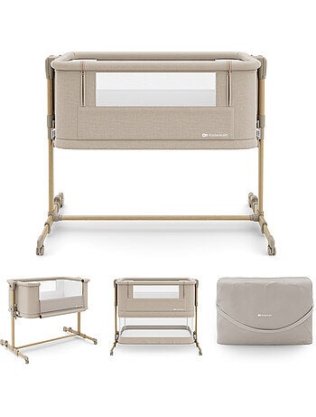 Lit cododo Kinderkraft NESTEE GROW 2 3en1 inclinaison antireflux sac voyage 2 roulettes frein