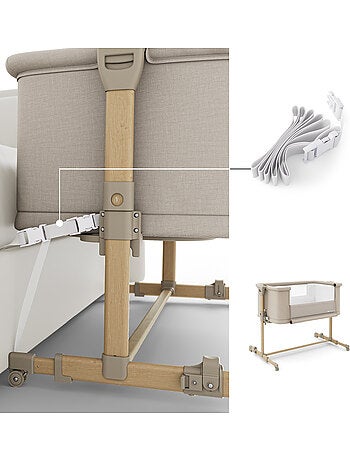 Lit cododo Kinderkraft NESTEE GROW 2 3en1 inclinaison antireflux sac voyage 2 roulettes frein