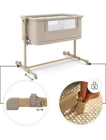 Lit cododo Kinderkraft NESTEE GROW 2 3en1 inclinaison antireflux sac voyage 2 roulettes frein