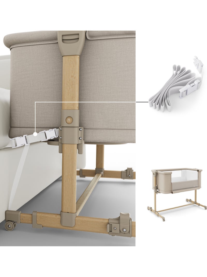 Lit cododo Kinderkraft NESTEE GROW 2 3en1 inclinaison antireflux sac voyage 2 roulettes frein Beige - Kiabi