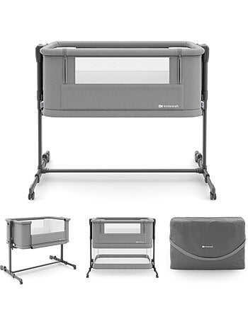 Lit cododo Kinderkraft NESTEE GROW 2 3en1 matelas extensible pieds télescopiques sangles