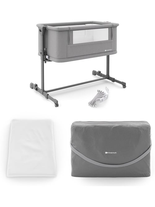 Lit cododo Kinderkraft NESTEE GROW 2 3en1 matelas extensible pieds télescopiques sangles - Kiabi