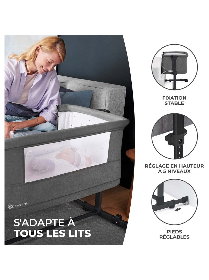 Lit cododo neste bois modèle pratique et confortable Gris clair - Kiabi