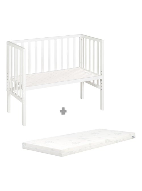 Lit cododo pour nouveau-né avec matelas respirant et barrière en toile 'Roba' - Kiabi