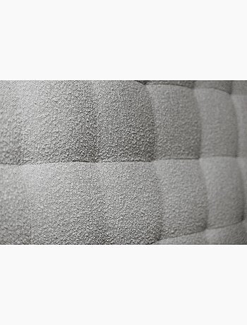 Lit coffre avec tête de lit capitonnée Bouclette