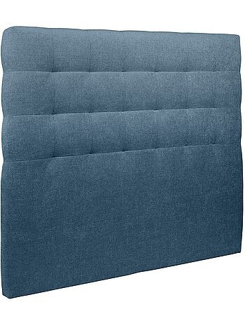 Lit coffre avec tête de lit capitonnée Tissu