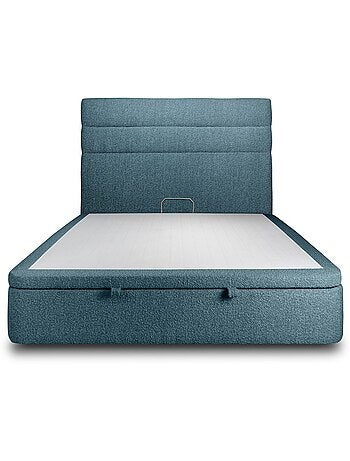 Lit coffre avec tête de lit lignes Bouclette