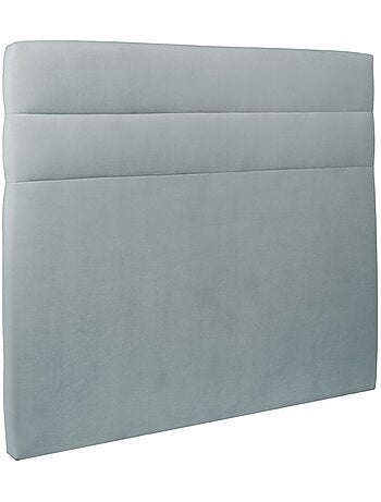 Lit coffre avec tête de lit lignes Velours