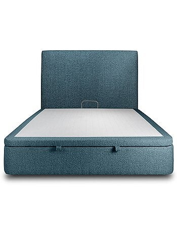 Lit coffre avec tête de lit tapissier Bouclette
