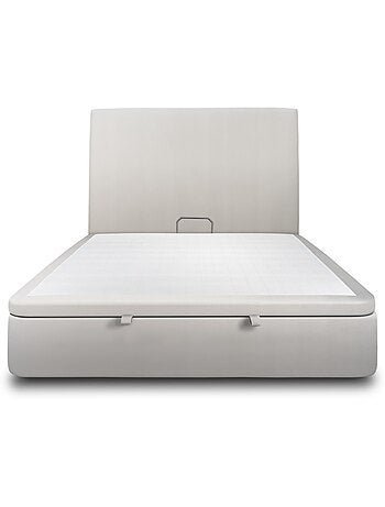 Lit coffre avec tête de lit tapissier Velours