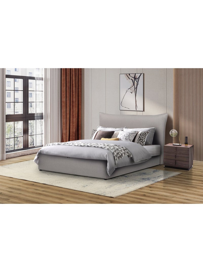 Lit coffre double Gris - Kiabi