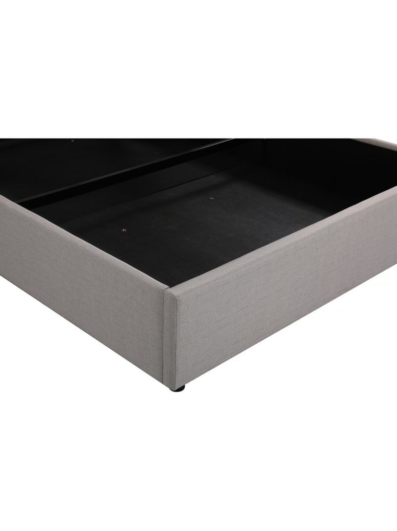 Lit coffre double Gris - Kiabi