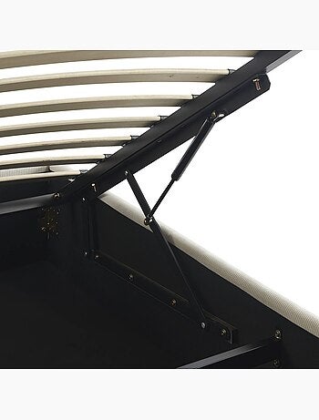 Lit coffre sommier à lattes 90 x 190cm velours côtelé (fine côte) Devon