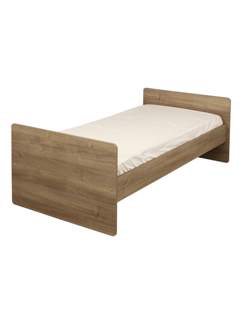 Lit combiné 120x60 évolutif en 90x190 - SAUTHON Marron - Kiabi