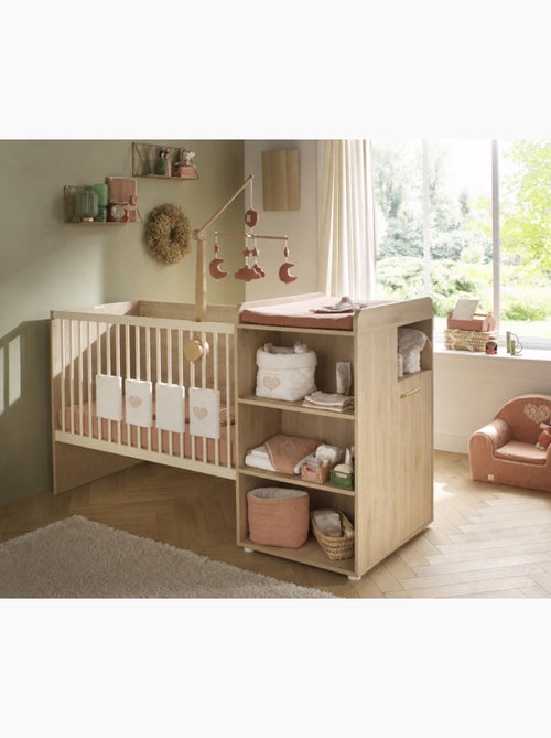 Lit combiné 60x120 évolutif en 90x190 décor bois hêtre - SAUTHON - Kiabi