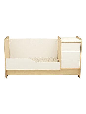 Lit combiné évolutif avec commode à langer 3 tiroirs - SAUTHON