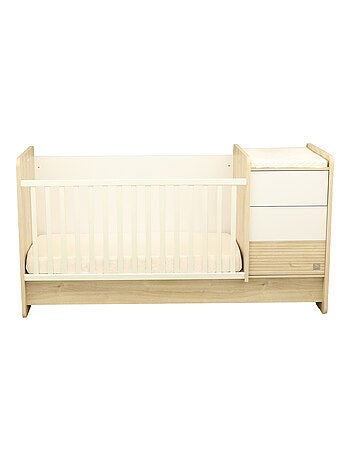 Lit combiné évolutif avec commode à langer 3 tiroirs - SAUTHON
