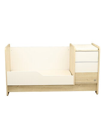 Lit combiné évolutif avec commode à langer 3 tiroirs - SAUTHON