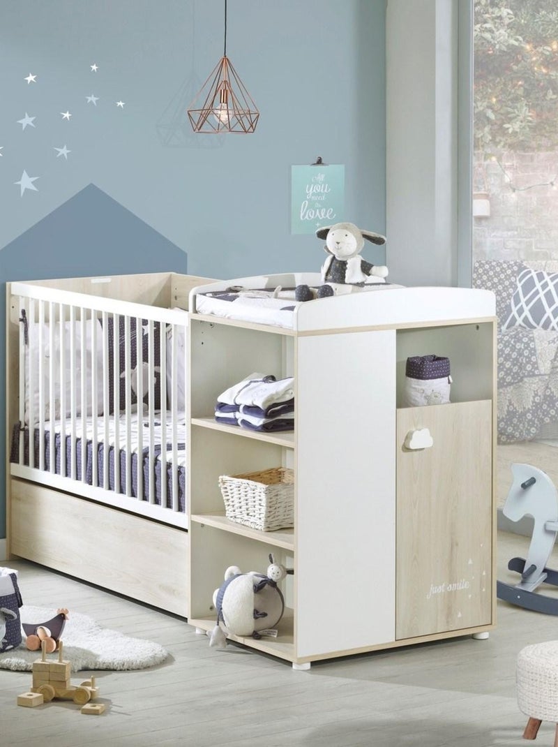 Lit combiné SMILE - BABYPRICE Blanc - Kiabi