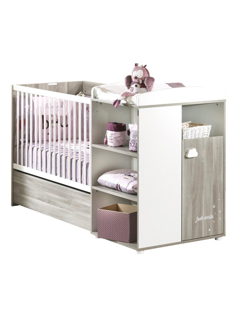 Lit combiné SMILE - BABYPRICE Gris - Kiabi