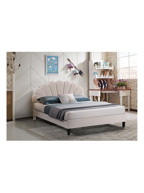 Lit coquillage en velours - Kiabi