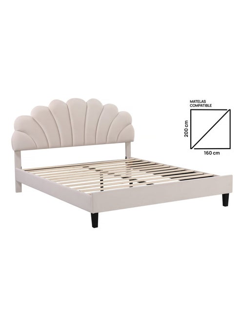 Lit coquillage en velours - Kiabi