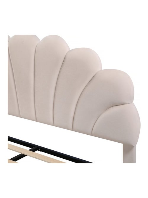 Lit coquillage en velours - Kiabi