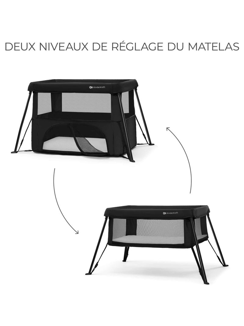 Lit de camping bébé 3en1 fonction évolutive Noir - Kiabi