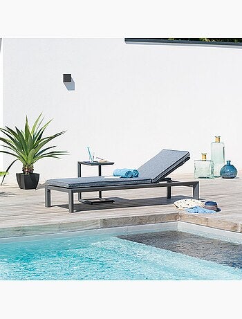 Lit de piscine double 5 positions inclinable en aluminium ÉVASION