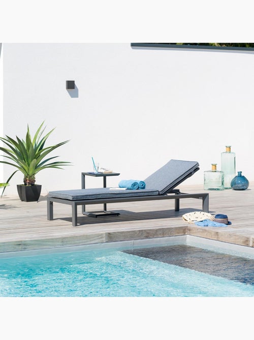 Lit de piscine 5 positions inclinable en aluminium ÉVASION - Kiabi Lit de piscine 5 positions inclinable en aluminium ÉVASION - Kiabi