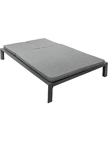 Lit de piscine double 5 positions inclinable en aluminium ÉVASION