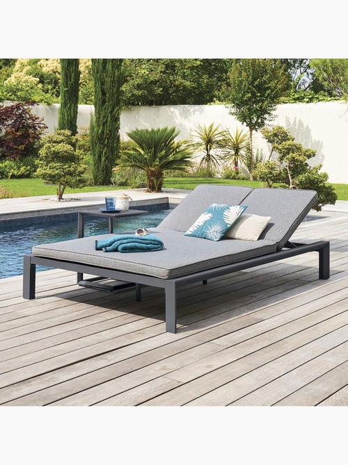 Lit de piscine double 5 positions inclinable en aluminium ÉVASION - Kiabi Lit de piscine double 5 positions inclinable en aluminium ÉVASION - Kiabi