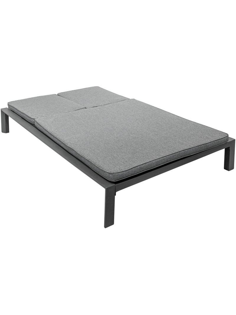 Lit de piscine double 5 positions inclinable en aluminium ÉVASION gris anthracite - Kiabi