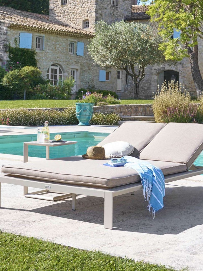 Lit de piscine double en aluminium EVASION Beige - Kiabi