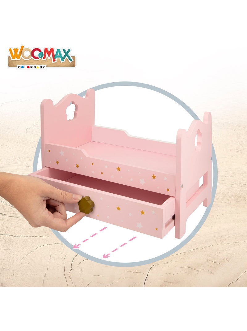 Lit de poupée en bois WOOMAX N/A - Kiabi