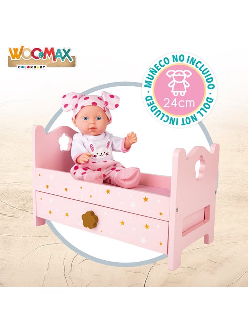 Lit de poupée en bois WOOMAX - Kiabi Lit de poupée en bois WOOMAX - Kiabi