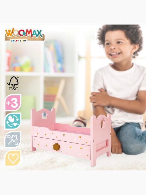 Lit de poupée en bois WOOMAX - Kiabi Lit de poupée en bois WOOMAX - Kiabi