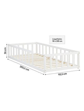 Lit de sol pour tout-petits 90x200 cm