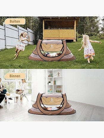 Lit de voyage enfant - tente pop-up nomade avec matelas - 107 x 65 x 45 cm - twinky