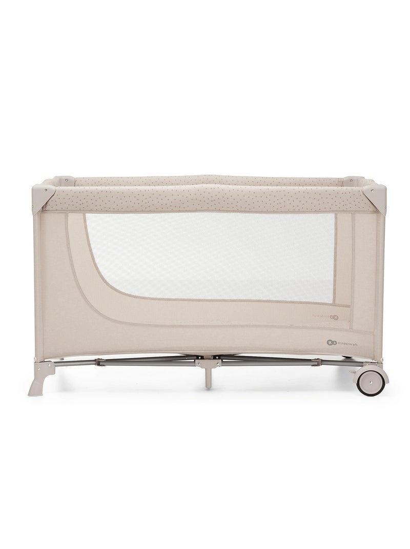 Lit de voyage et parc bébé pliable avec accessoires pratiques Beige argile - Kiabi